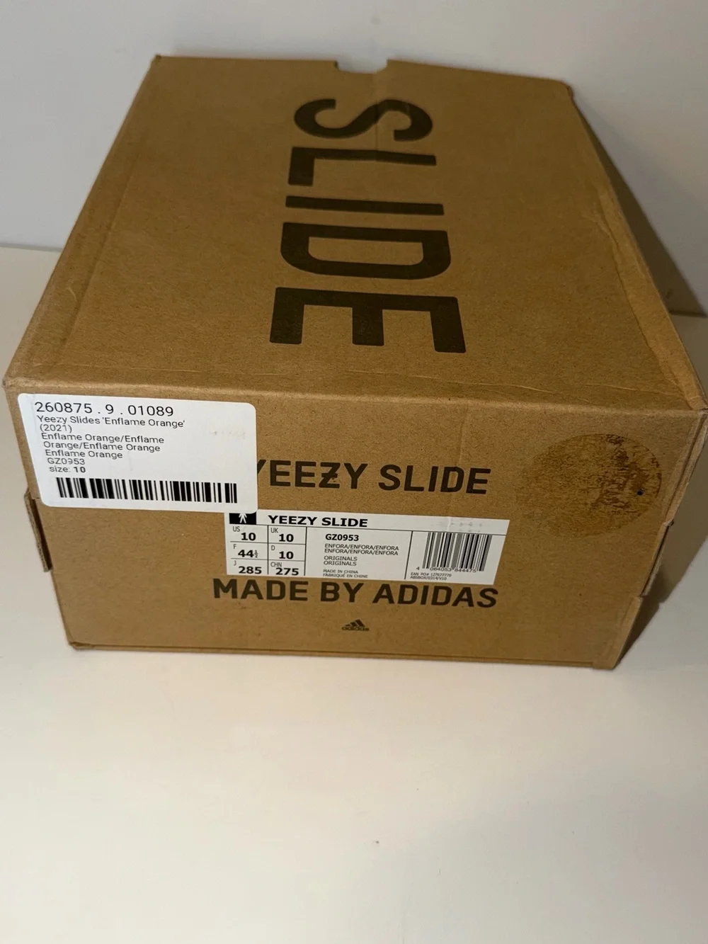 Size 10 Men’s Adidas Yeezy Slide ‘Enflame Orange’ GZ0953 YZY - New -